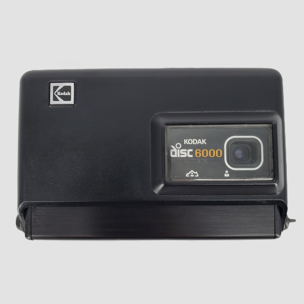 Vintage Kodak Disc 6000 Camera Black Retro 1980s Point and Shoot Made in USA